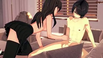 Riproduci Tohsaka rin fa 69 prima di cavalcare un cazzo sul divano - hentai fate/stay night.