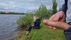 Play Exhibitionist Risks it All: Masturbating in Front of a Lonely Girl in Nature