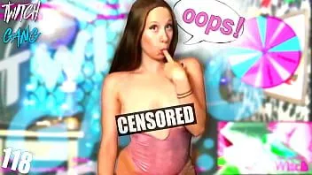 播放 Twitch 主播在直播中闪烁她的胸部和意外咬合/胸部闪烁 - 设置 118